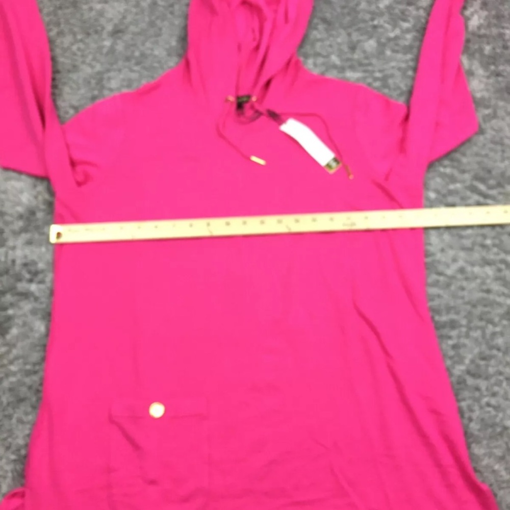 NWT AmberNoon II by Dr. Erum Ilyas SunCozy Hooded Tunic Womens Medium Pink - Picture 6 of 11